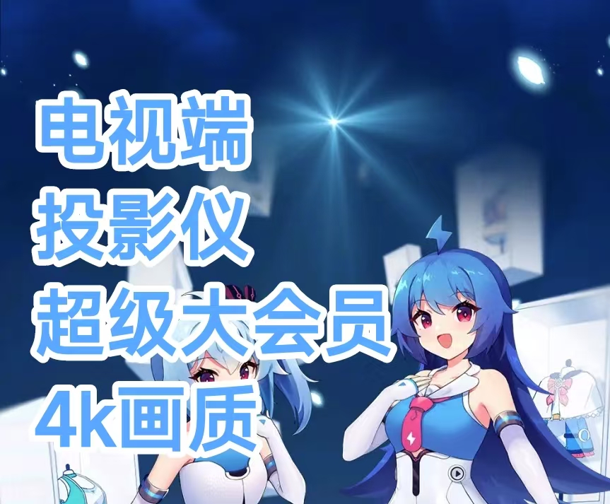 【共享电视专用】哔哩哔哩电视端投影仪超级大会员4K画质1天天卡日卡